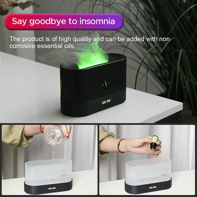 RGB Flame Aroma Diffuser – USB Ultrasonic Humidifier