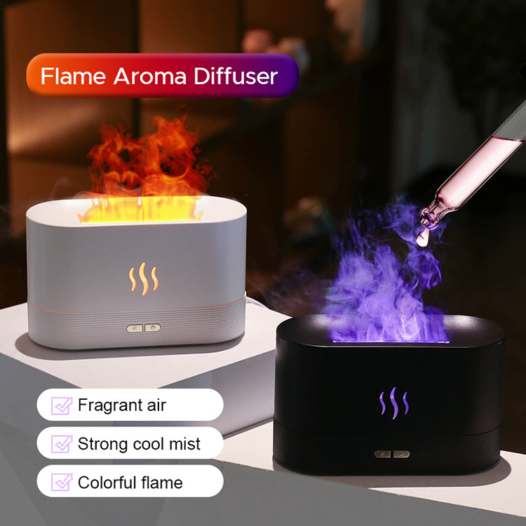 RGB Flame Aroma Diffuser – USB Ultrasonic Humidifier