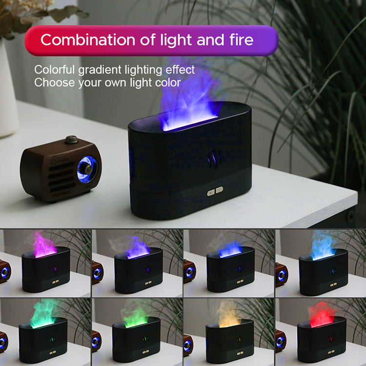 RGB Flame Aroma Diffuser – USB Ultrasonic Humidifier
